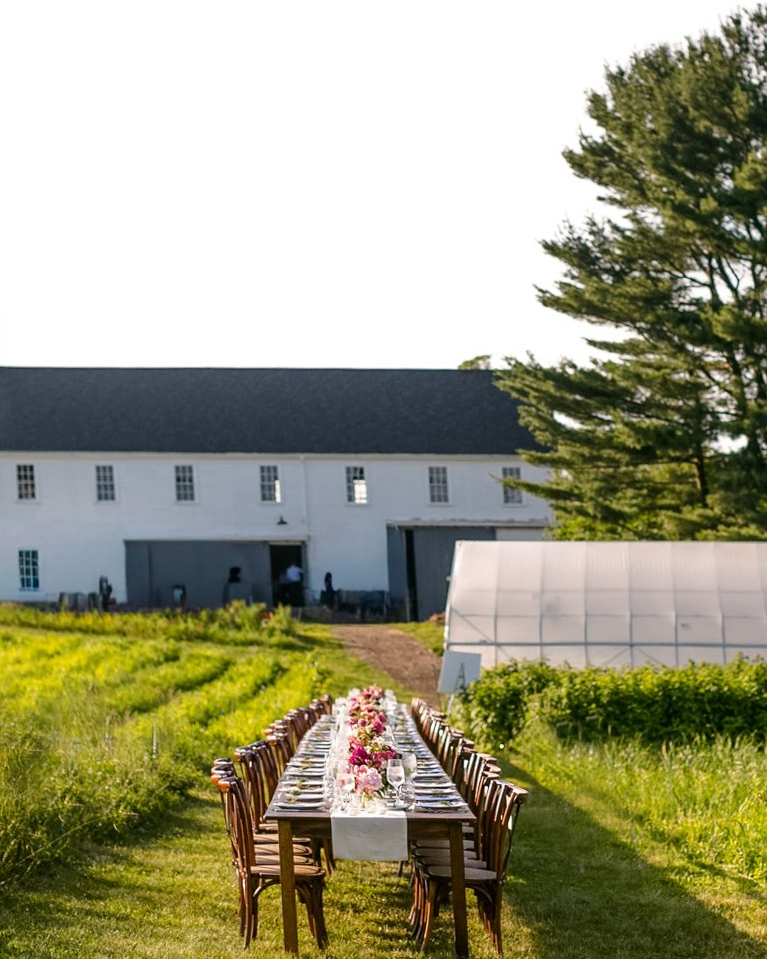 The red barn and meadow at Wright-Locke Farm, Winchester, MA
