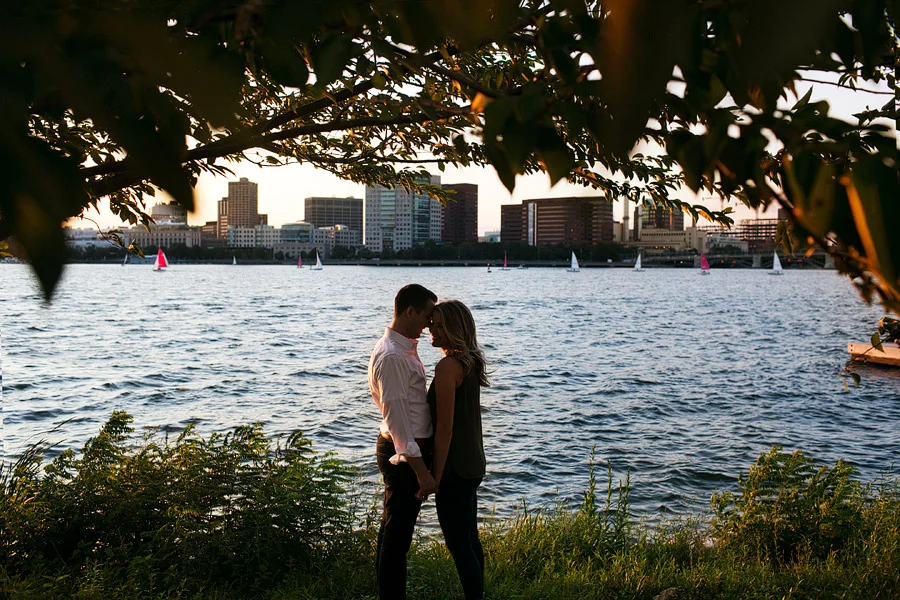 Acorn Street Engagement — candid wedding moment