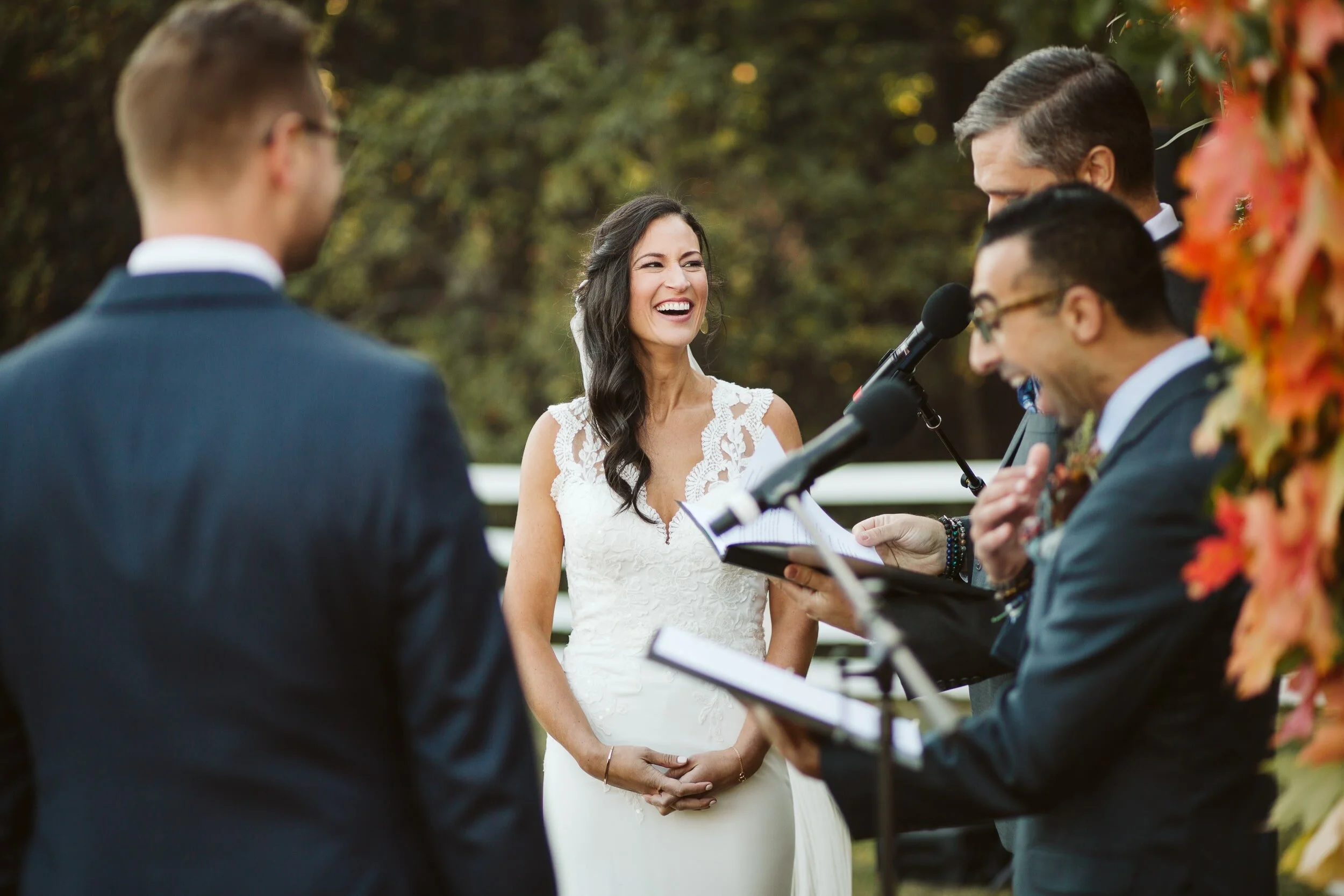 Barn at Liberty Farm — candid wedding moment