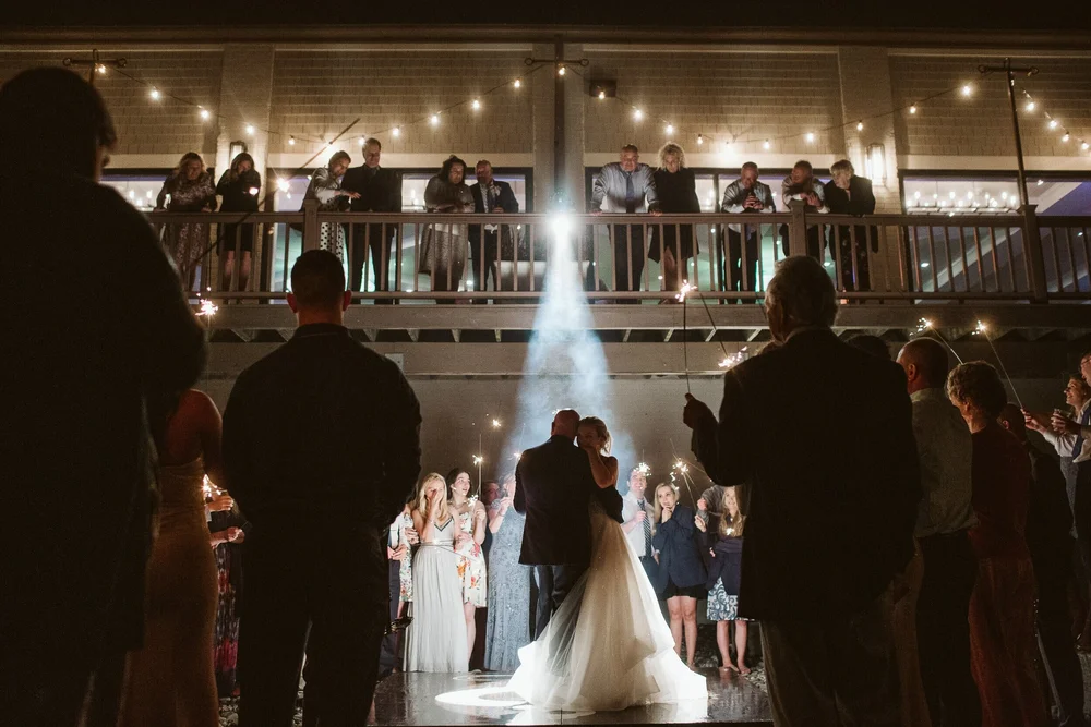 Candid wedding moment in Boston, MA