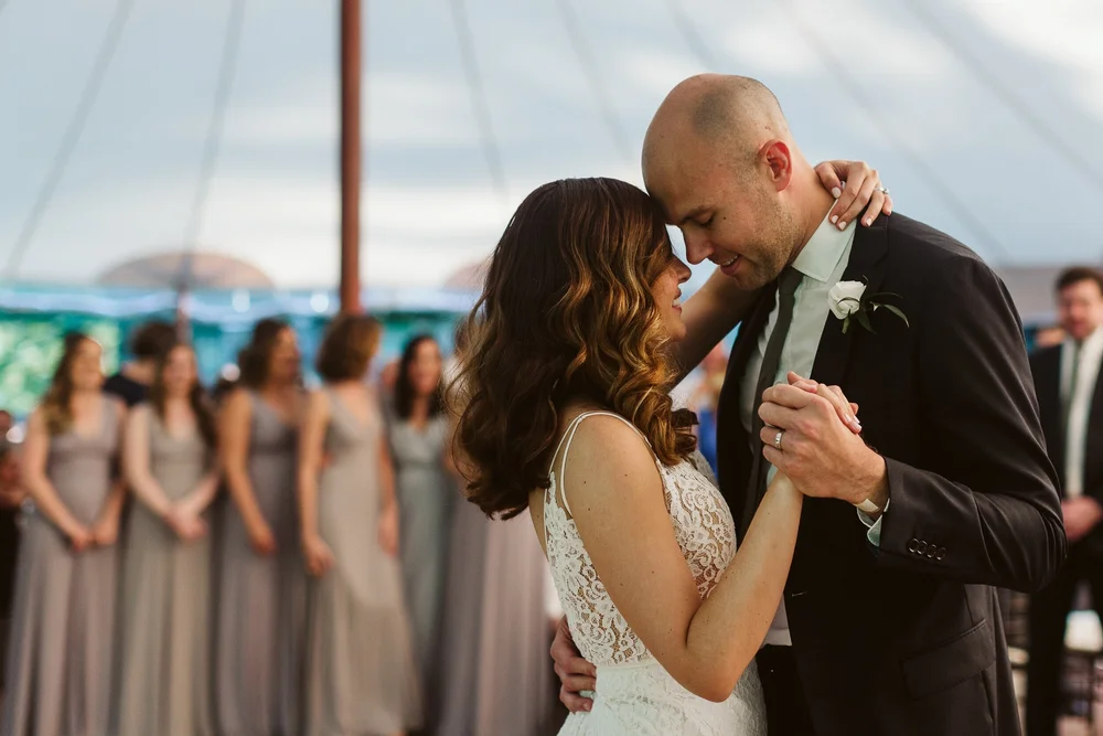 Candid wedding moment in Boston, MA
