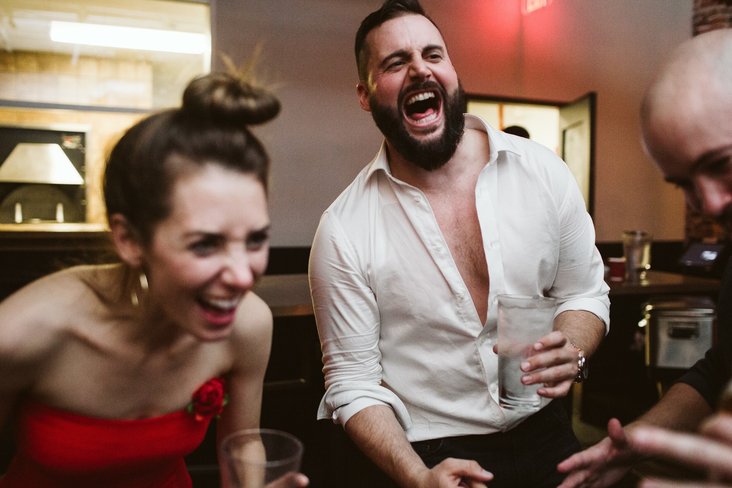 Candid wedding moment in Boston, MA