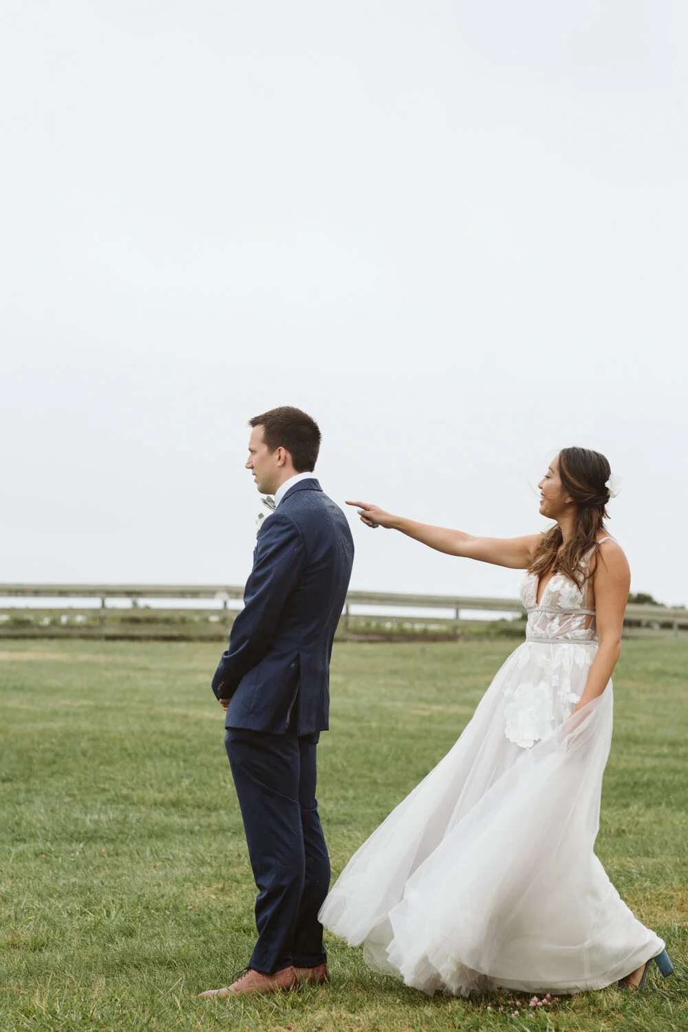 Block Island — candid wedding moment