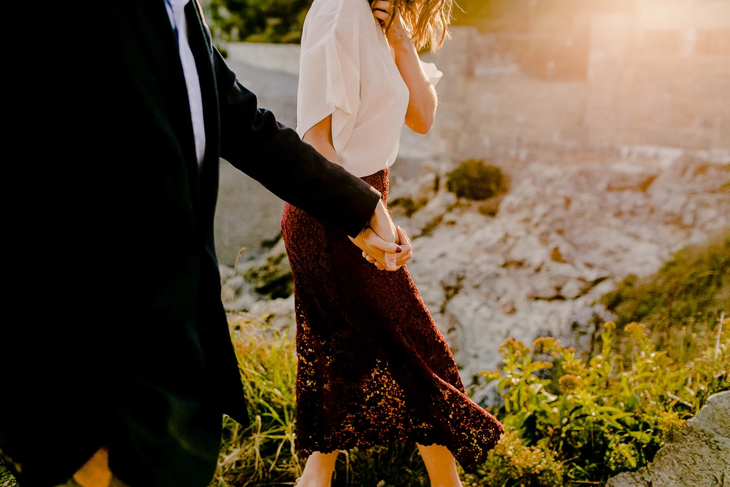 Candid wedding moment in Boston, MA