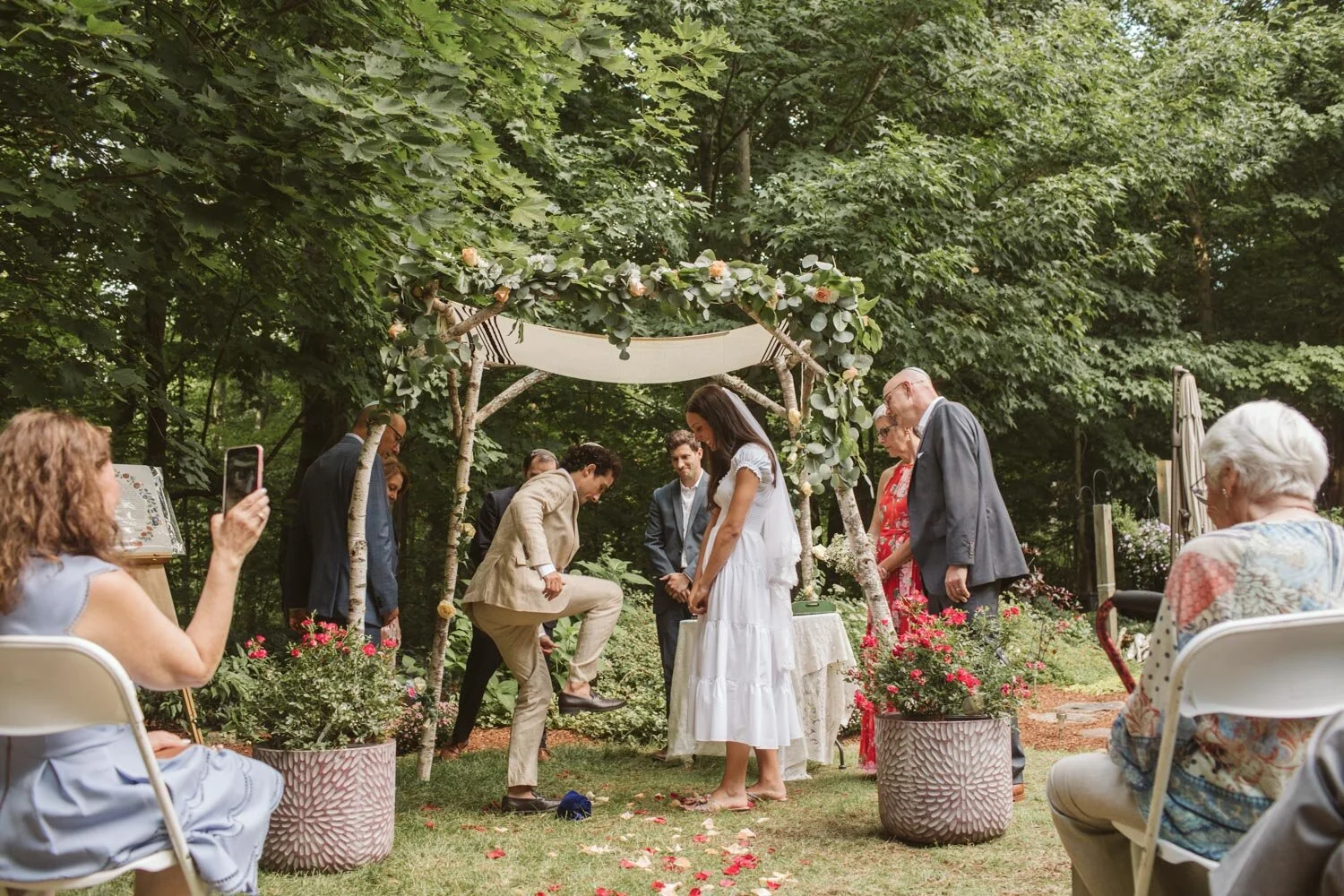 Boston Jewish Wedding Ceremony — candid wedding moment