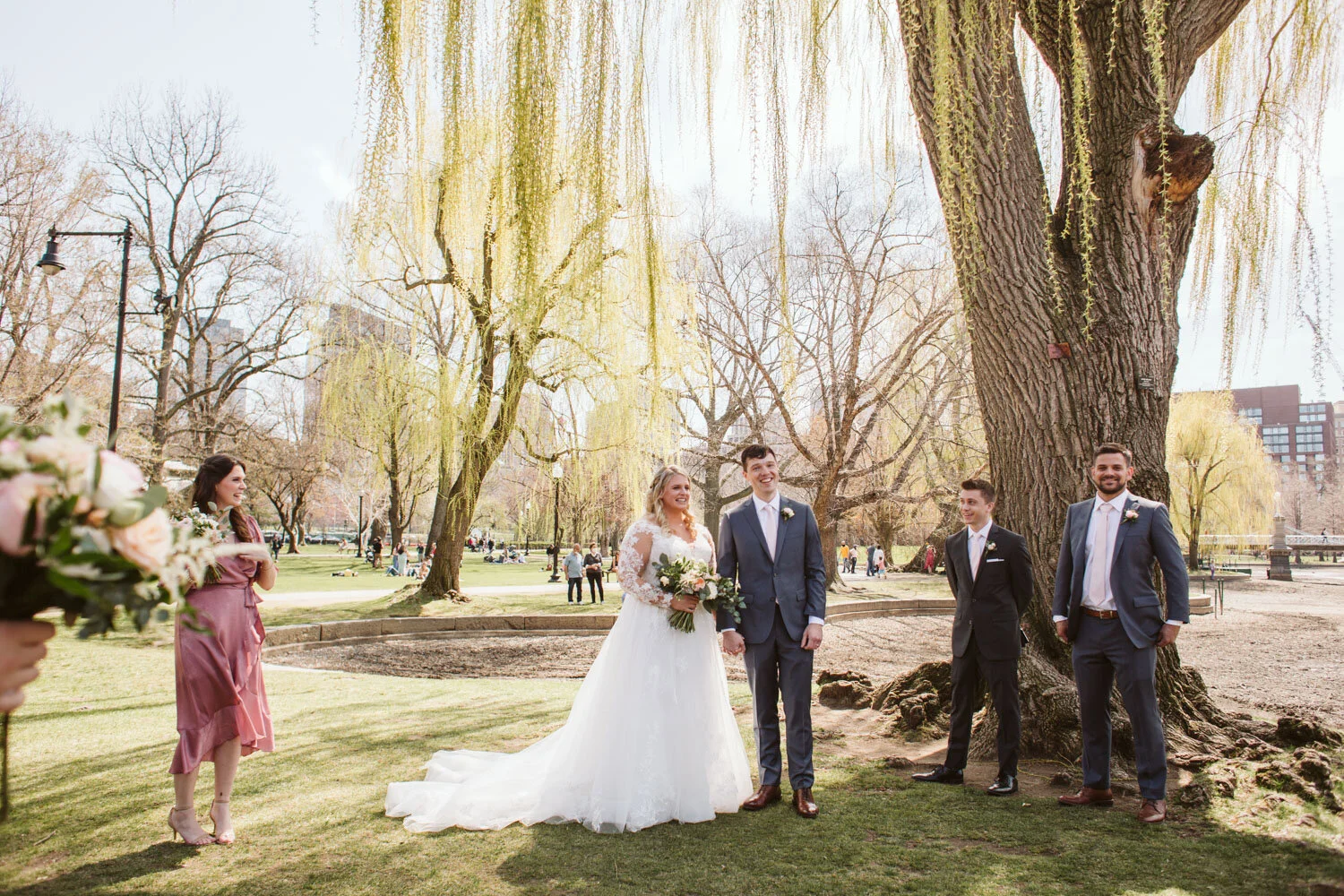 Experience the Elegance of a Boston Public Garden Wedding — wedding day photograph