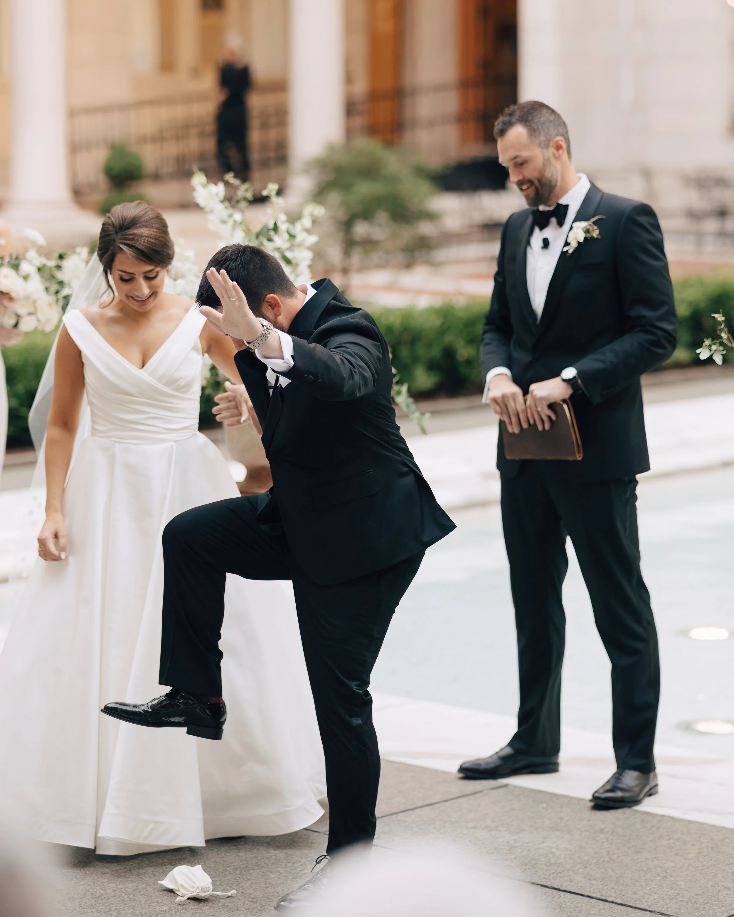 Boston Public Library Wedding 15 Boston Public Library Wedding — candid wedding moment