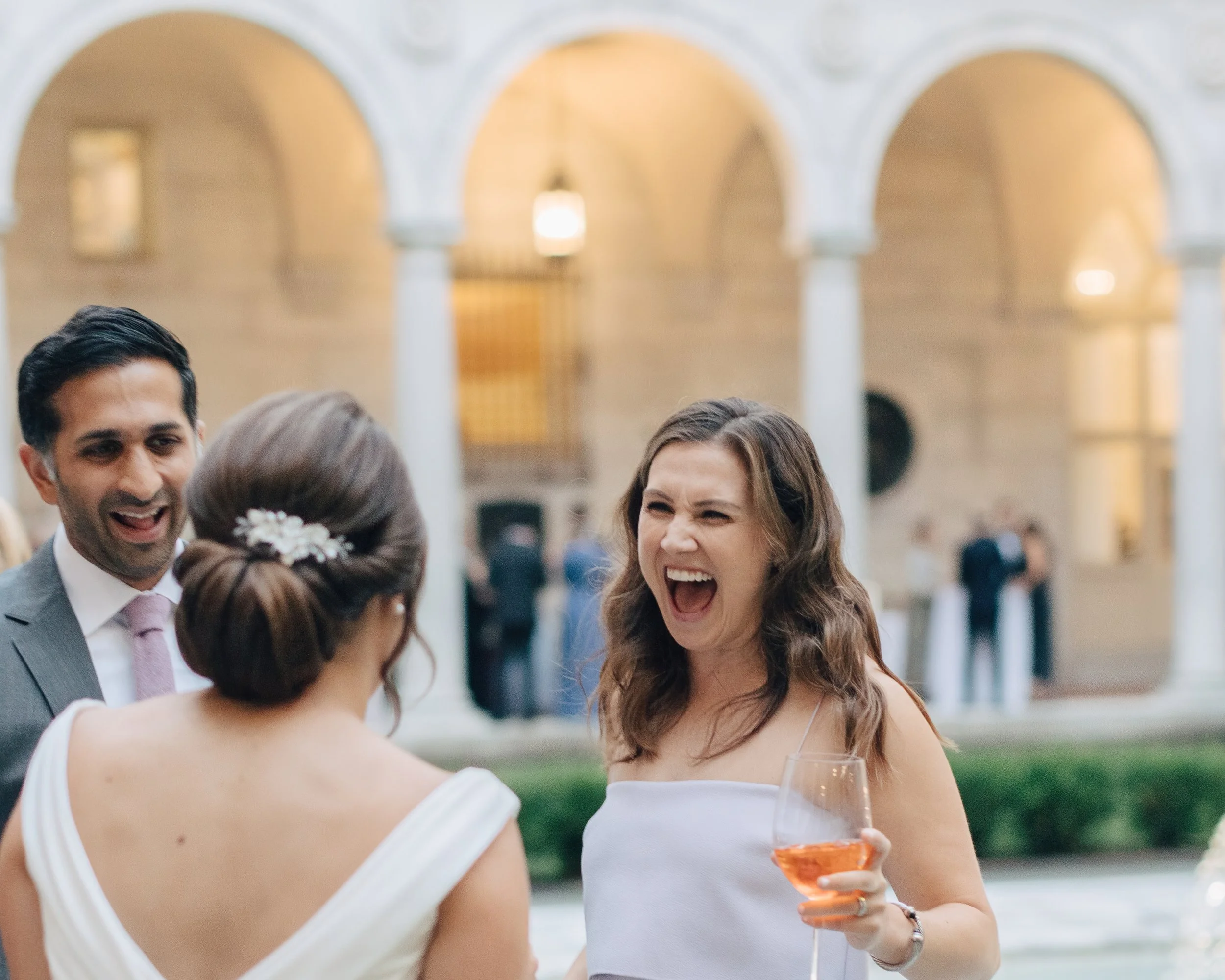 Boston Public Library Wedding 21 Boston Public Library Wedding — candid wedding moment