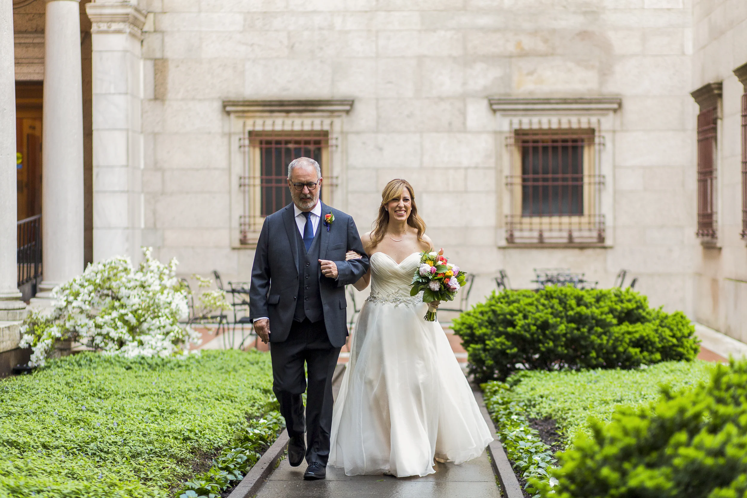 Boston Public Library — documentary wedding photograph