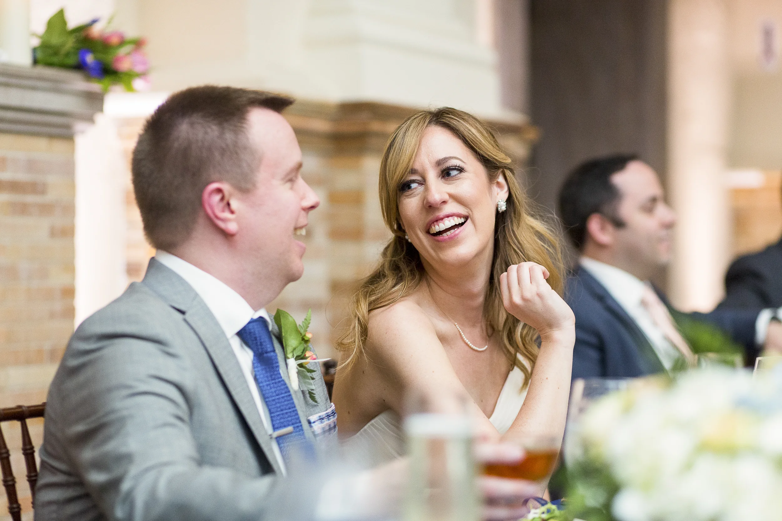 Boston Public Library — candid wedding moment
