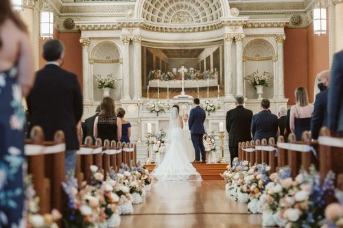 Boston Wedding Ceremony at St. Cecilia — wedding photography by Mark Davidson
