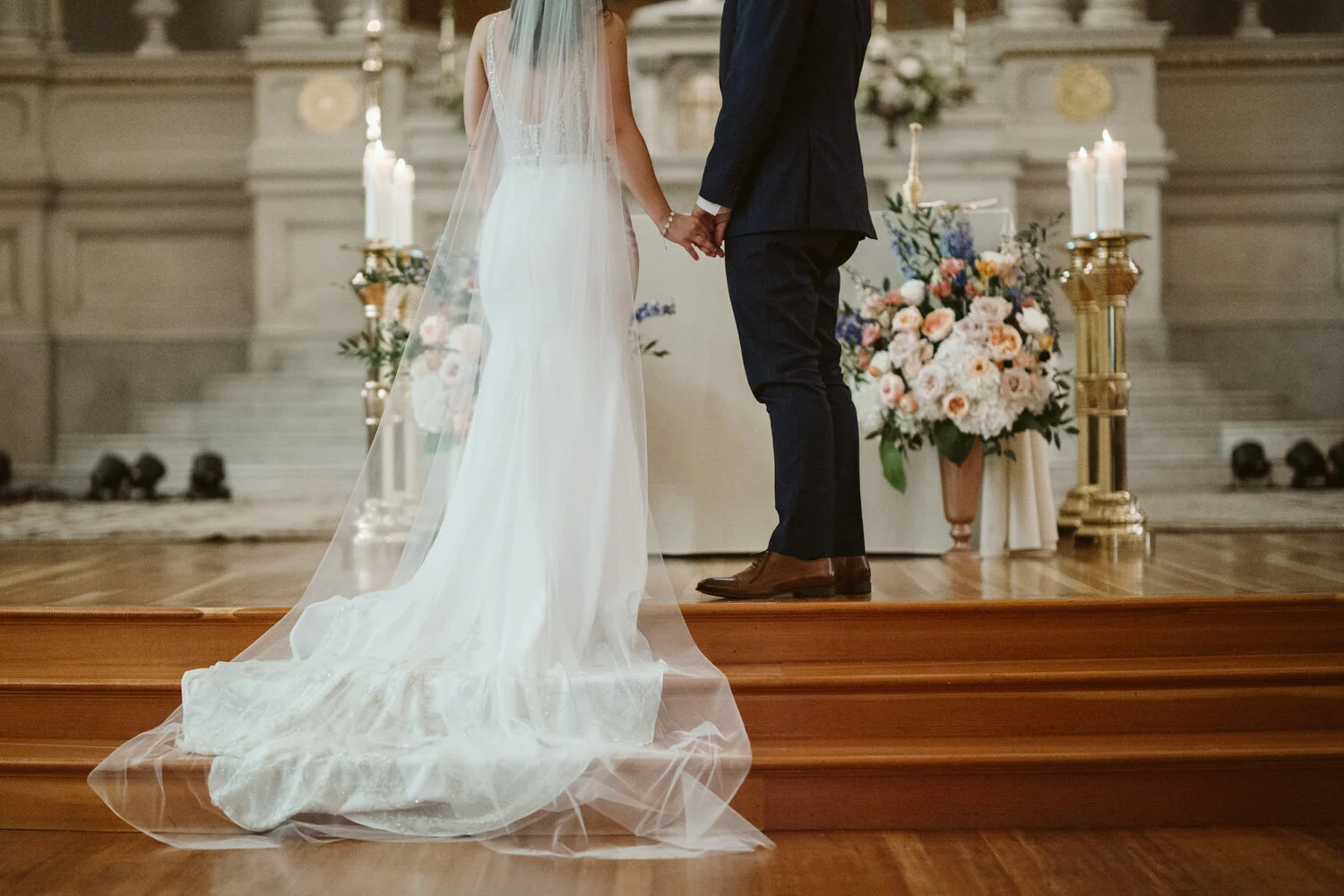 Boston Wedding Ceremony at St. Cecilia — documentary wedding photography