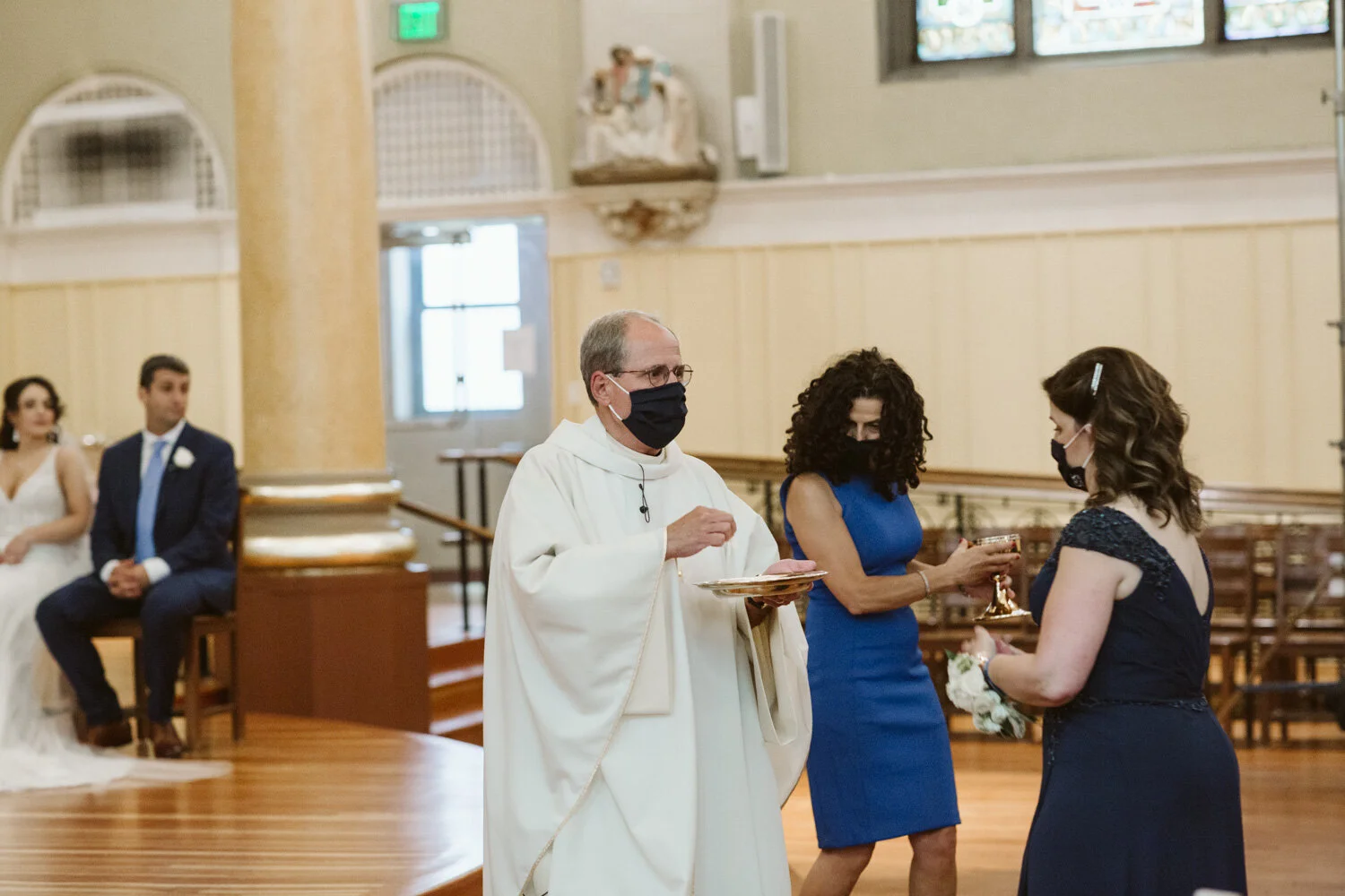Boston Wedding Ceremony at St. Cecilia — documentary wedding photograph