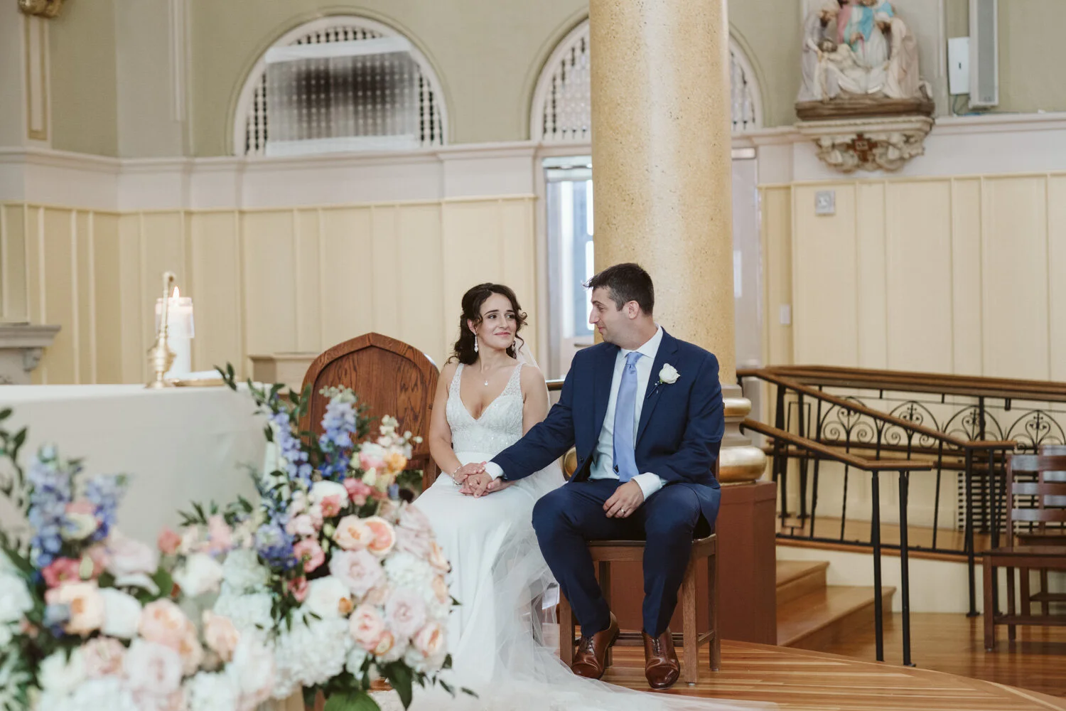 Boston Wedding Ceremony at St. Cecilia — wedding photography by Mark Davidson