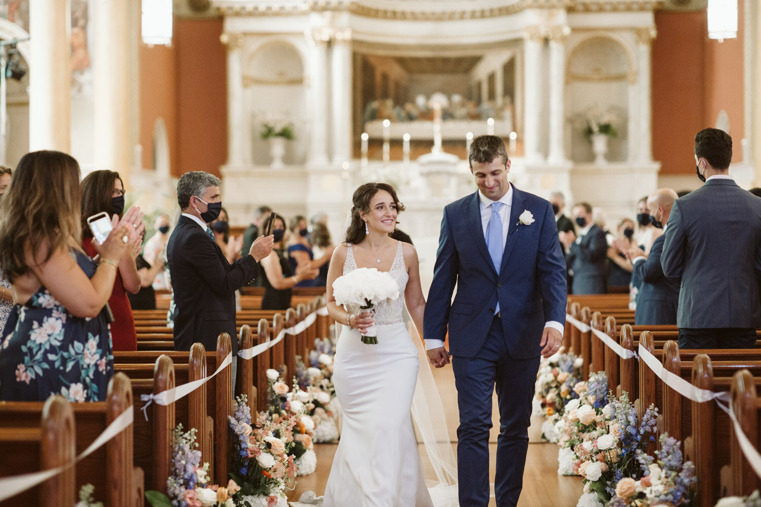 Boston Wedding Ceremony at St. Cecilia — candid wedding moment