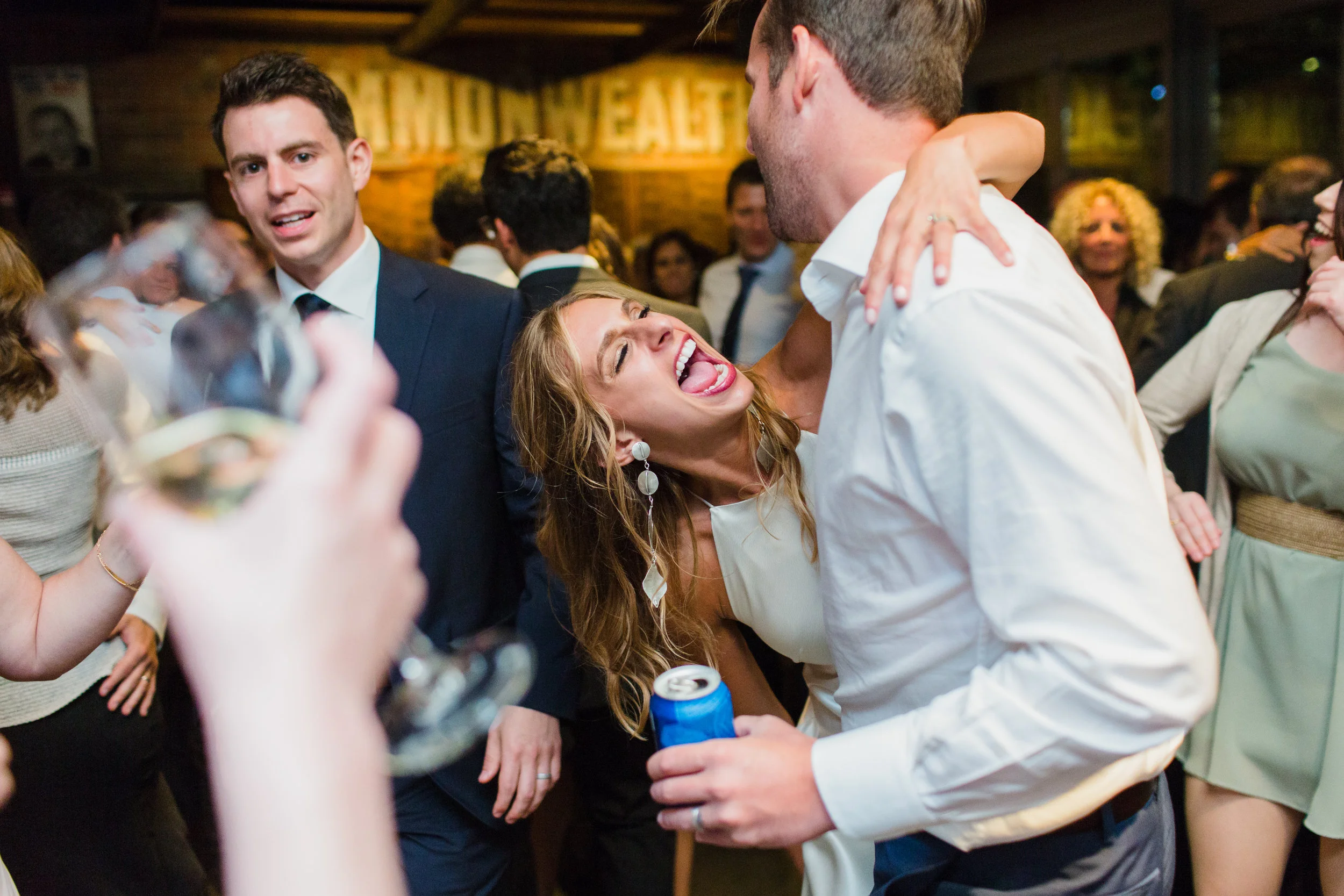 Commonwealth Restaurant Wedding Cambridge MA — candid wedding moment