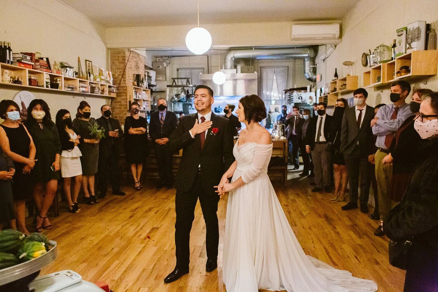 Corto Restaurant Wedding Jersey City — candid wedding moment