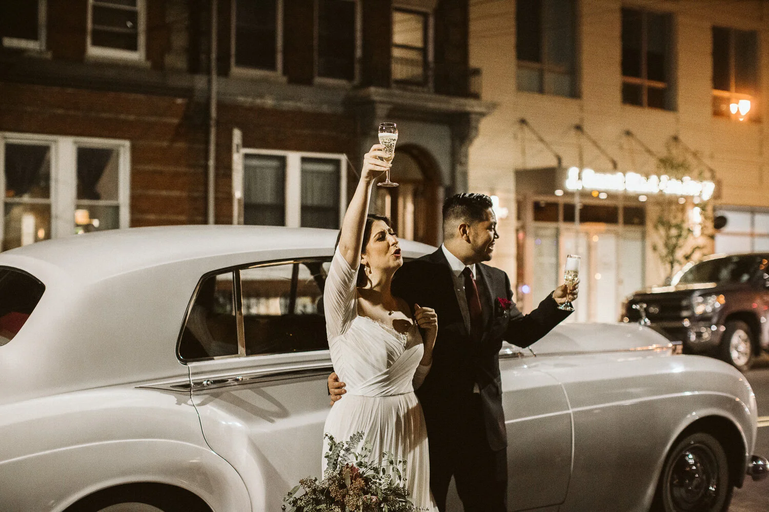 Corto Restaurant Wedding Jersey City — candid wedding moment