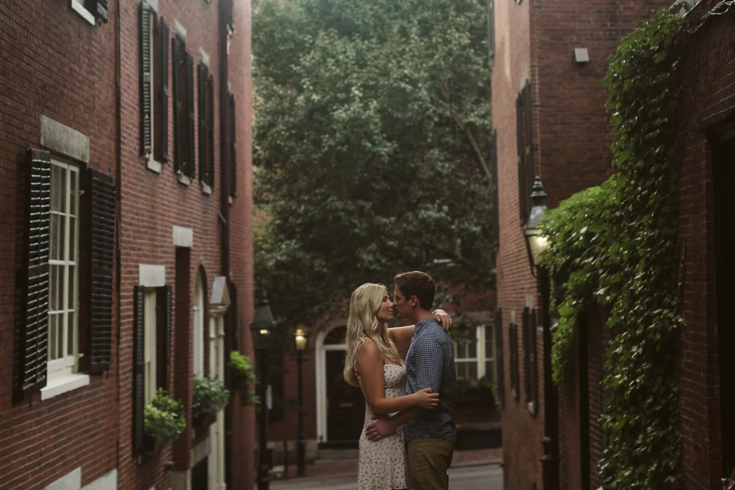 Engagement Photos on The Esplanade — candid wedding moment