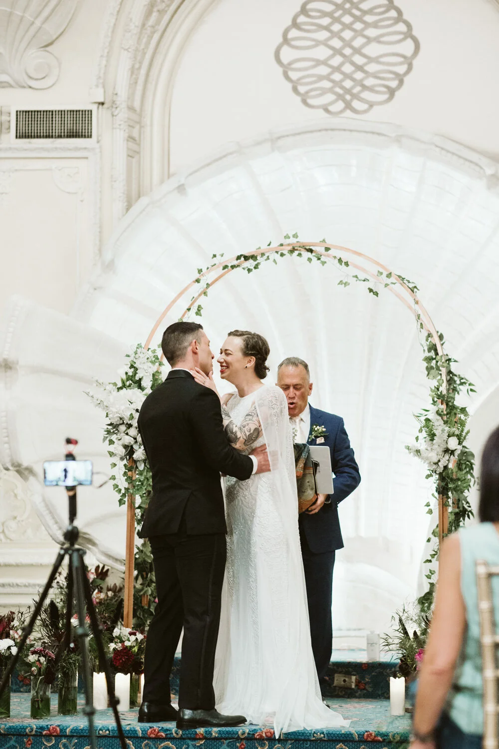Fairmont Copley Plaza Minimony — candid wedding moment