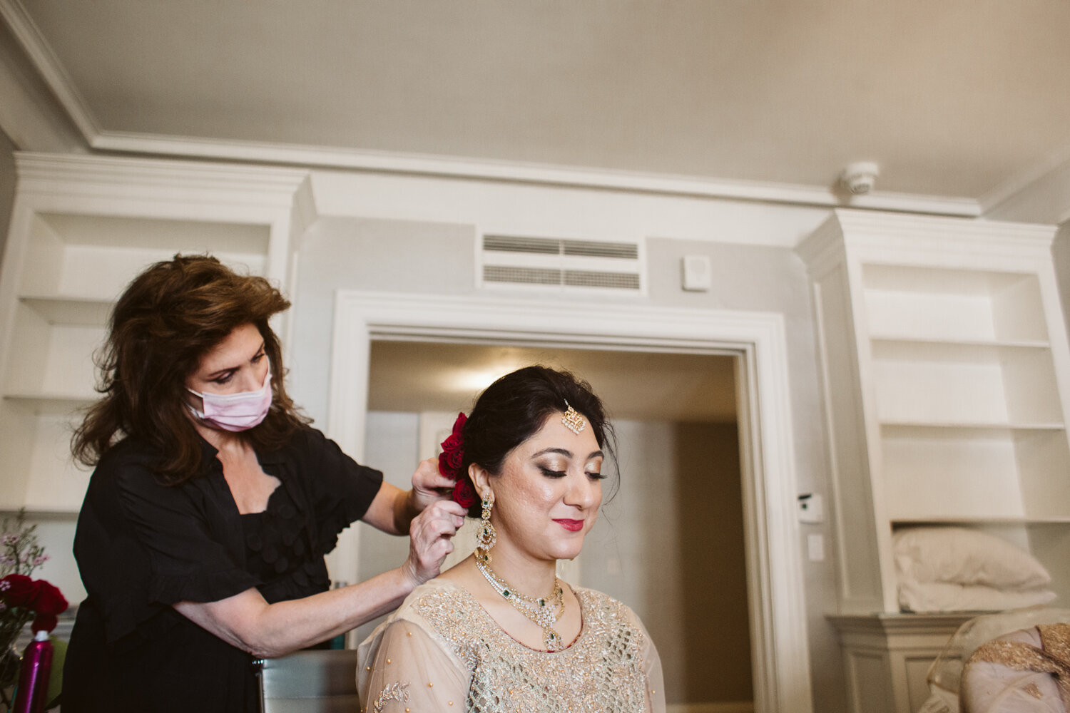 Fairmont Copley Plaza Small Boston Wedding — candid wedding moment