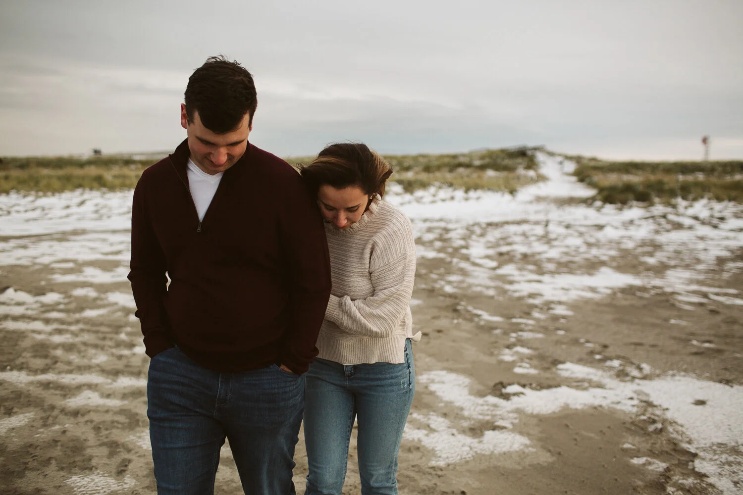 Fall Engagement Photos at Crane Beach, Ipswich MA — documentary wedding photography