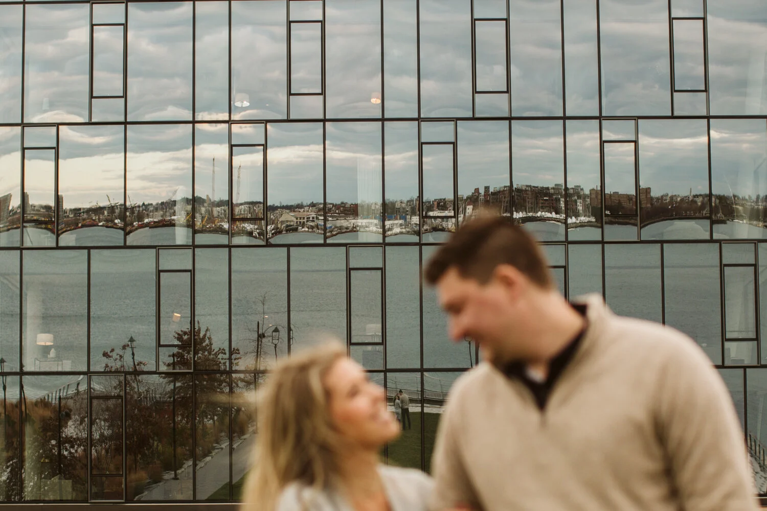Institute of Contemporary Art Engagement Session — documentary wedding photograph
