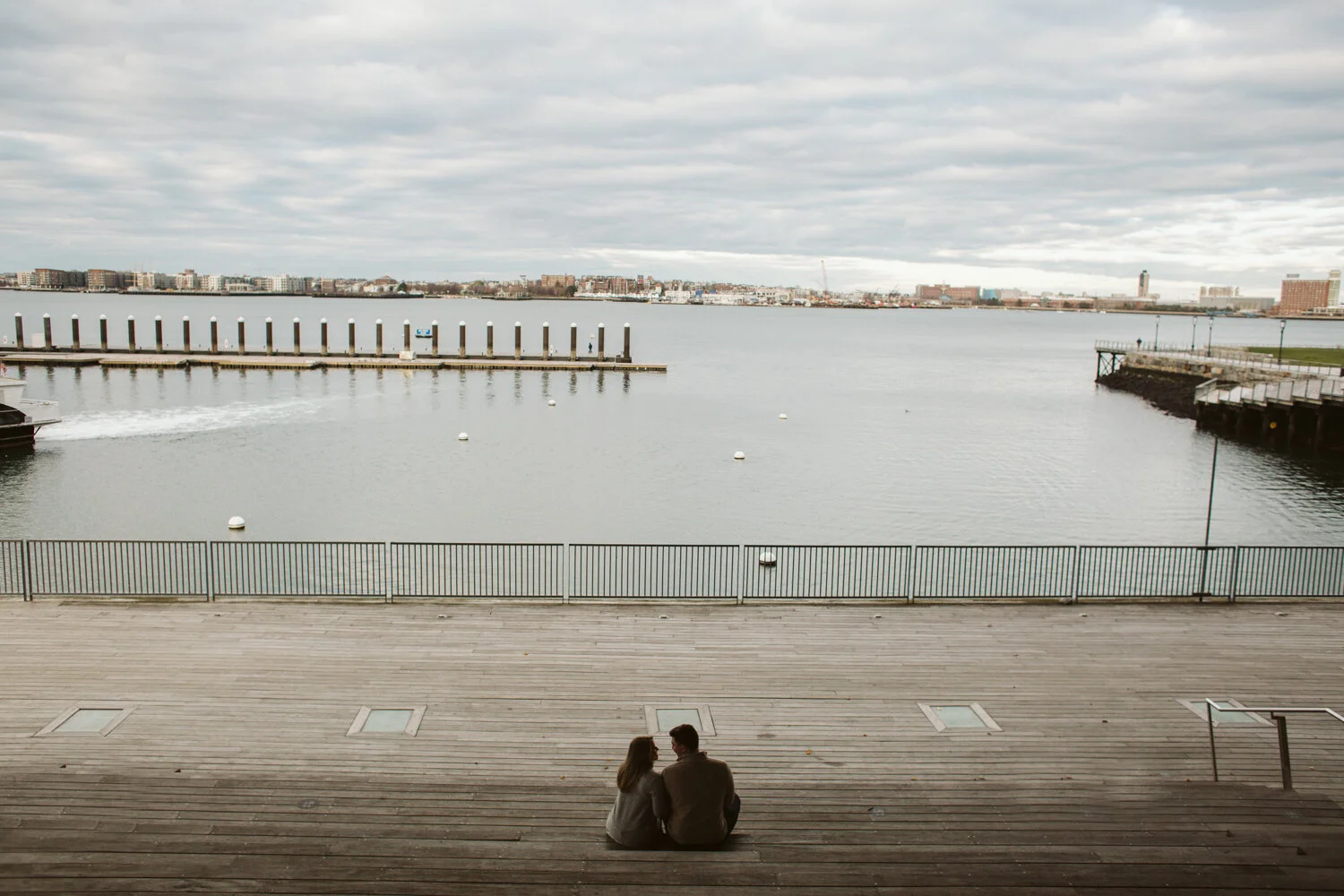 Institute of Contemporary Art Engagement Session — wedding day photograph