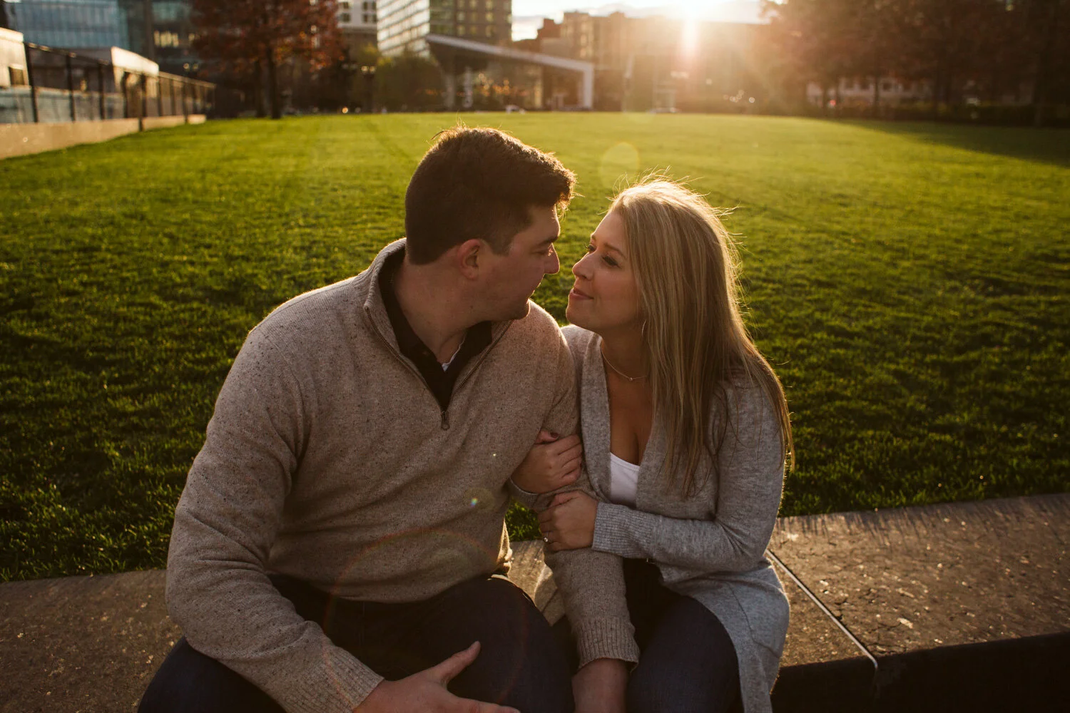 Institute of Contemporary Art Engagement Session — wedding photograph