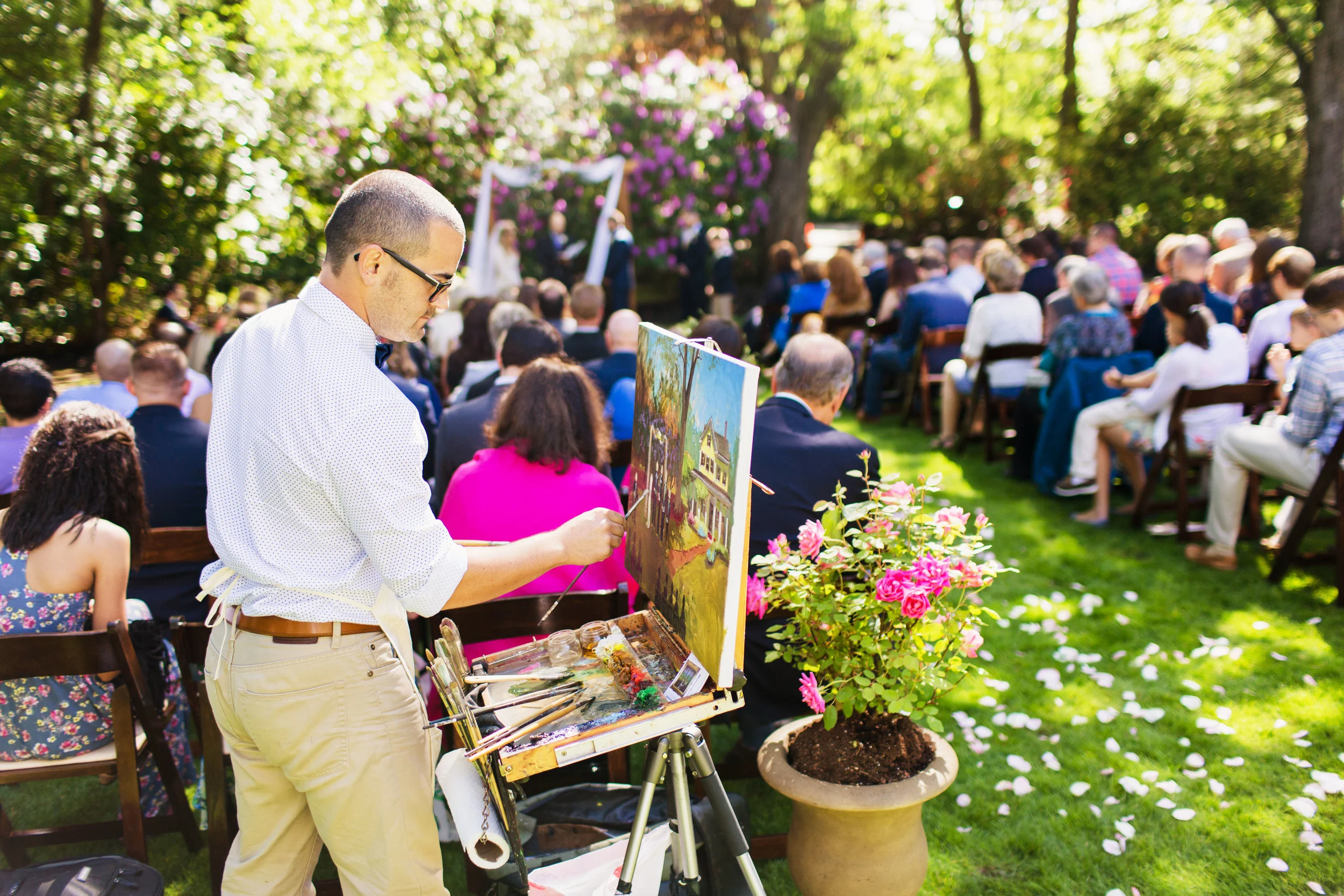 Milton MA Garden Wedding — candid wedding moment