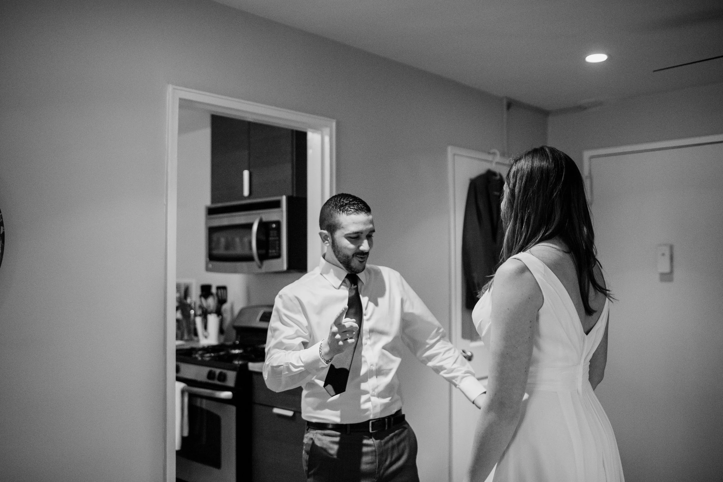 New York City Elopement — candid wedding moment