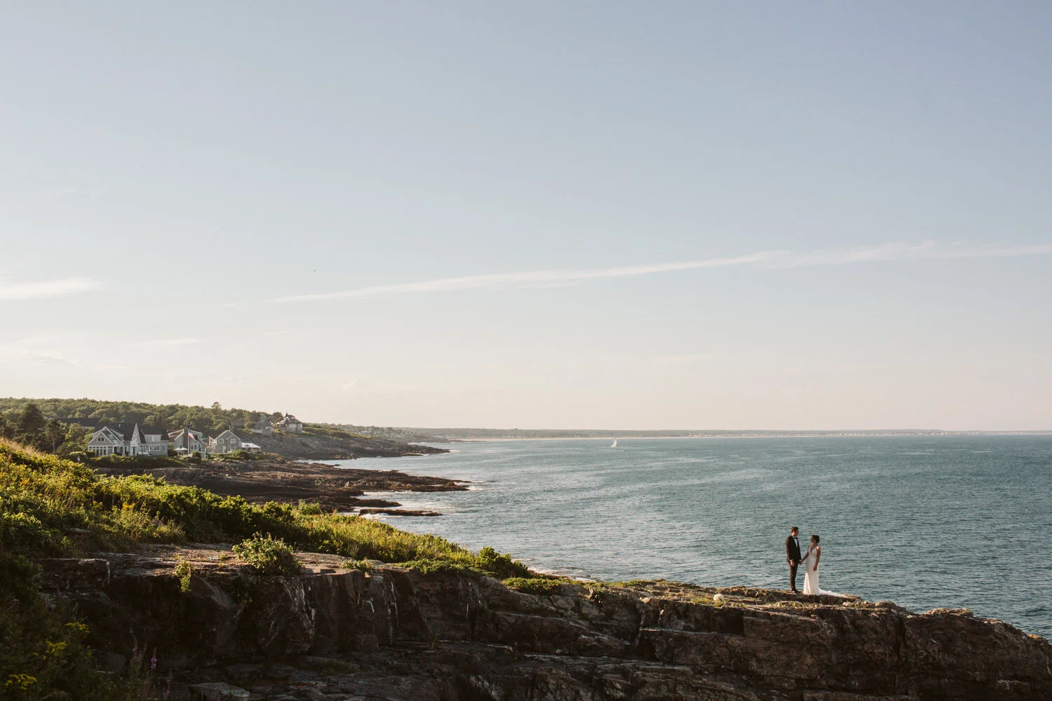 Ocean Cliff Maine Wedding — documentary wedding photograph