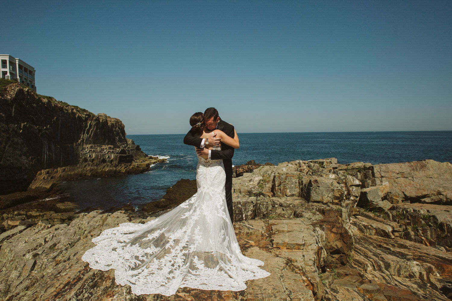 Ocean Cliff Maine Wedding — wedding photography by Mark Davidson