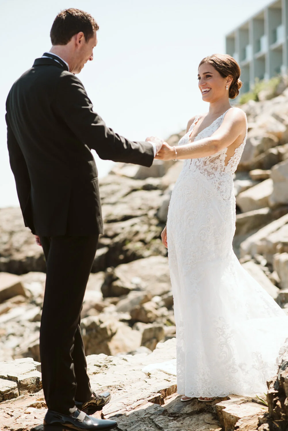 Ocean Cliff Maine Wedding — wedding day photograph