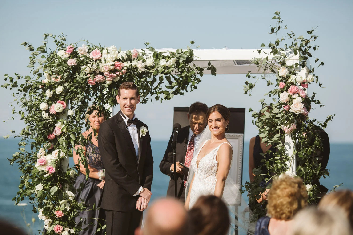 Ocean Cliff Maine Wedding — candid wedding moment