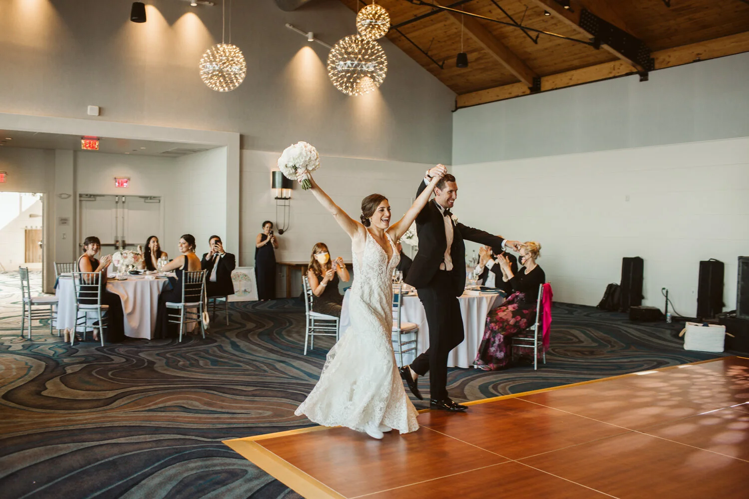 Ocean Cliff Maine Wedding — candid wedding moment