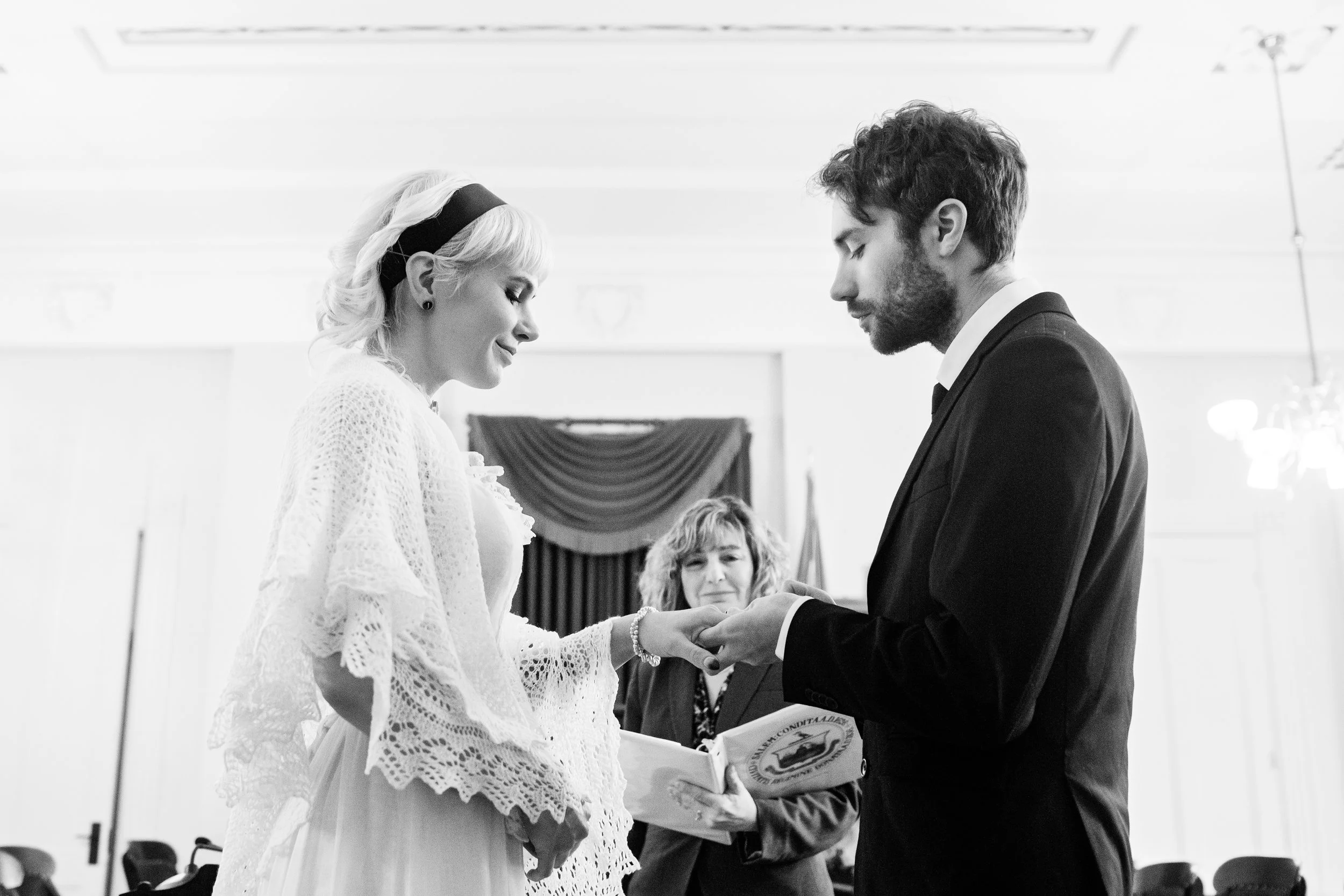 Salem MA City Hall Wedding — candid wedding moment