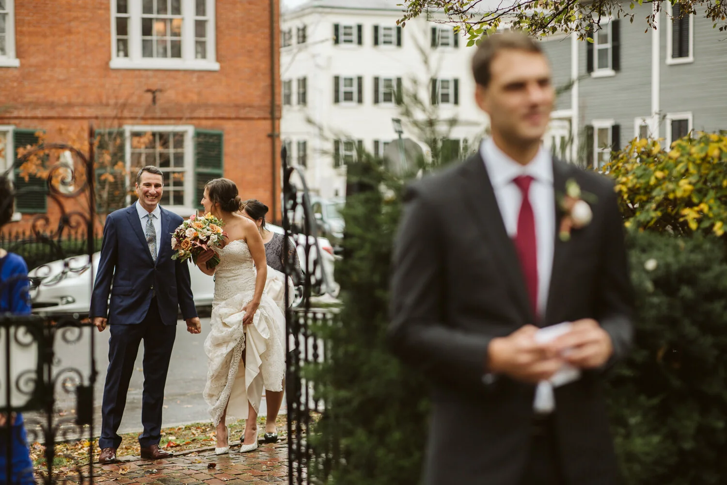 Salem MA Micro Wedding — candid wedding moment
