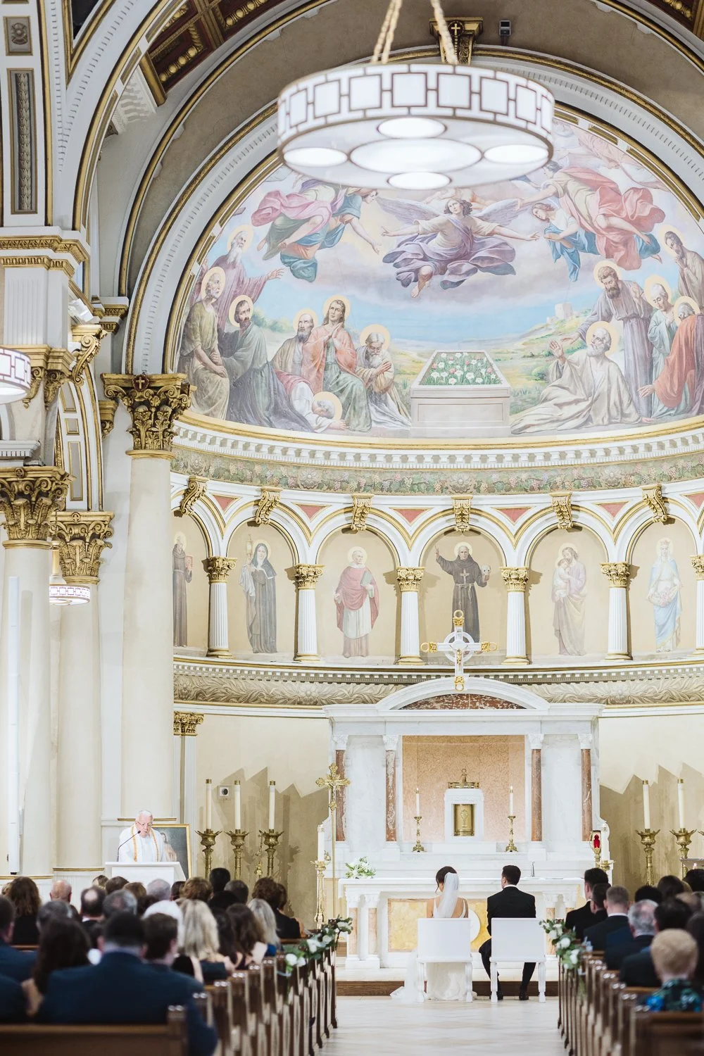 St Leonard of Port Maurice Parish Boston MA — documentary wedding photograph