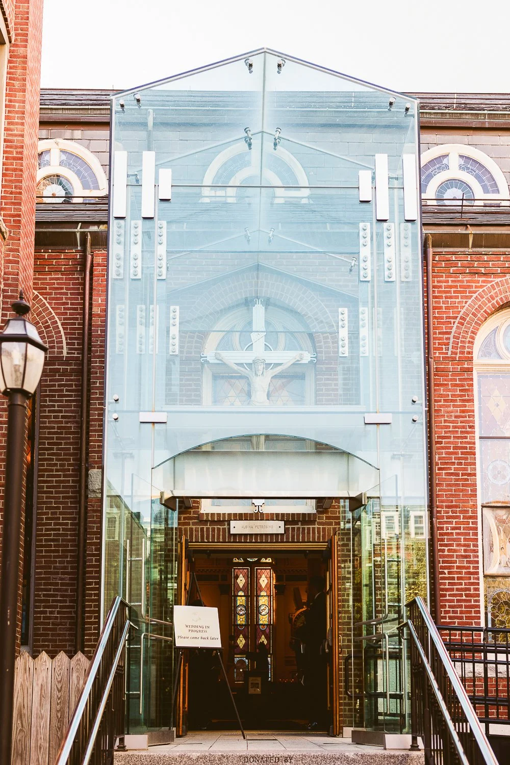 St Leonard of Port Maurice Parish Boston MA — candid wedding moment