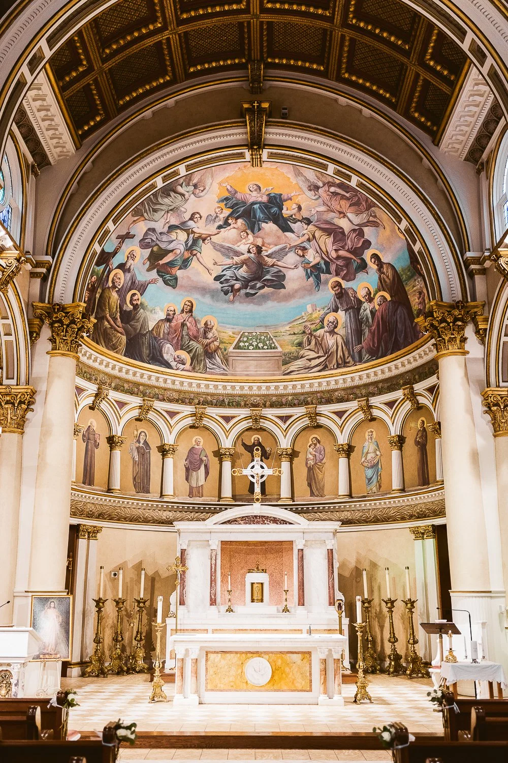 St Leonard of Port Maurice Parish Boston MA — documentary wedding photograph