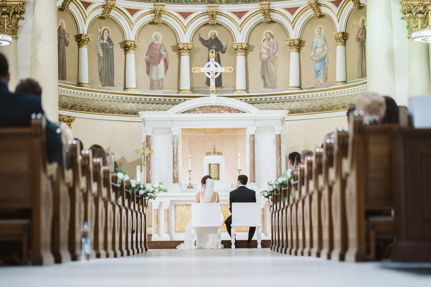 St Leonard of Port Maurice Parish Boston MA — wedding photography by Mark Davidson