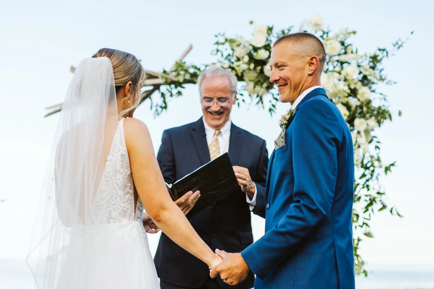Summer Oceanview of Nahant Wedding — wedding day photograph