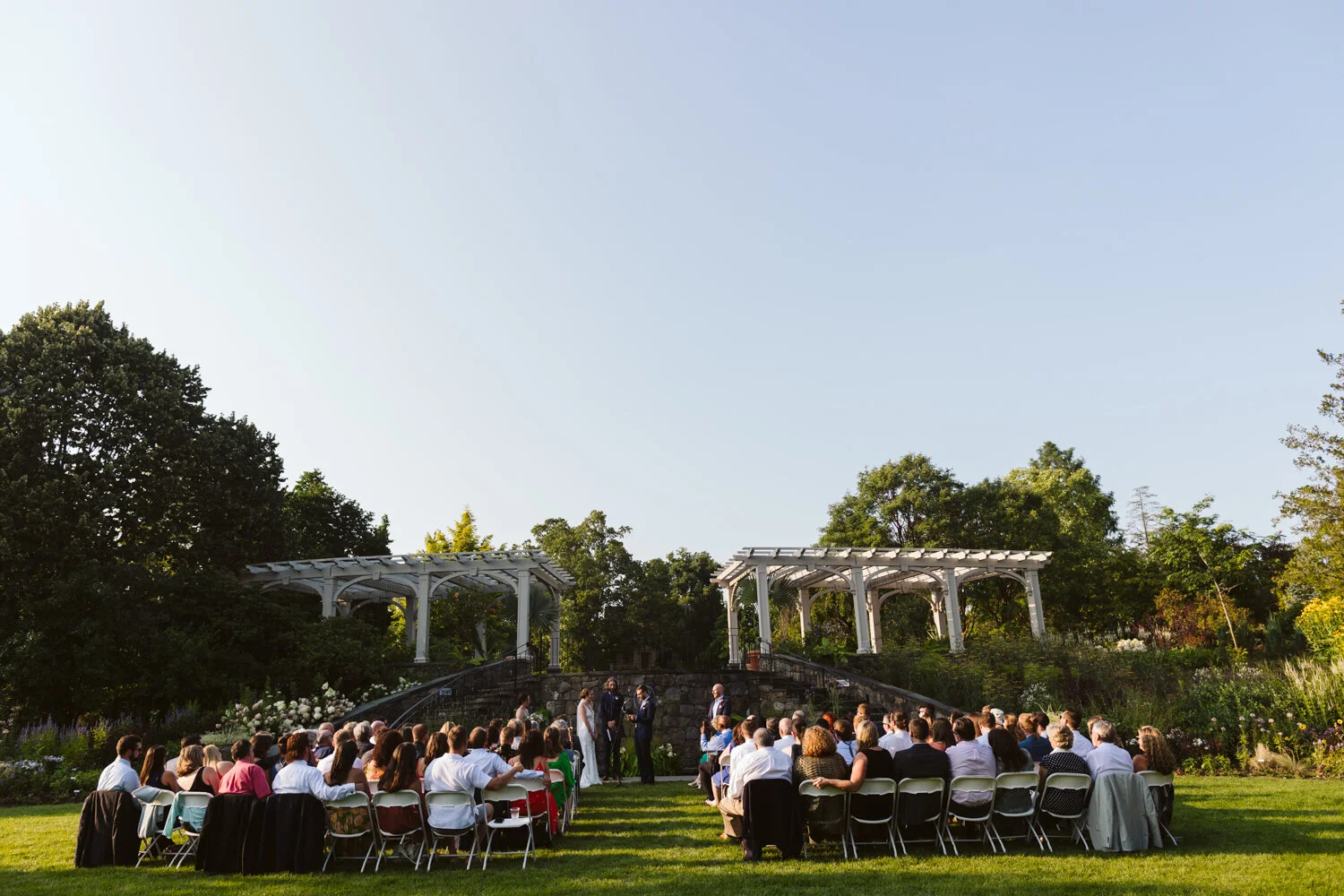 Tower Hill Botanic Garden — candid wedding moment