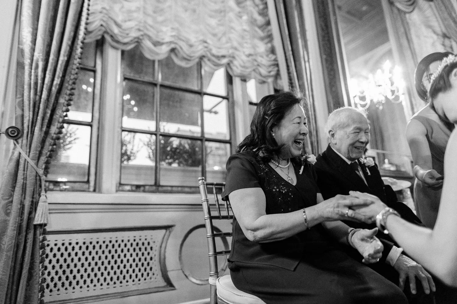 A Downtown Boston Wedding at The Fairmont Copley — candid wedding moment