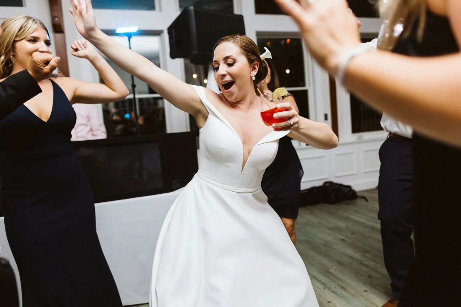 Wychmere Beach Club — candid wedding moment